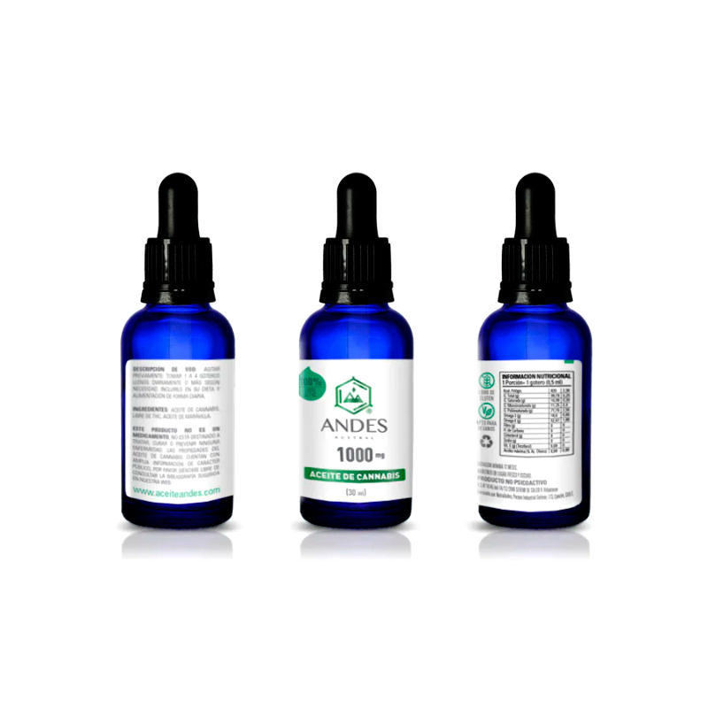 Aceite CBD sublingual Andes Austral 1000mg